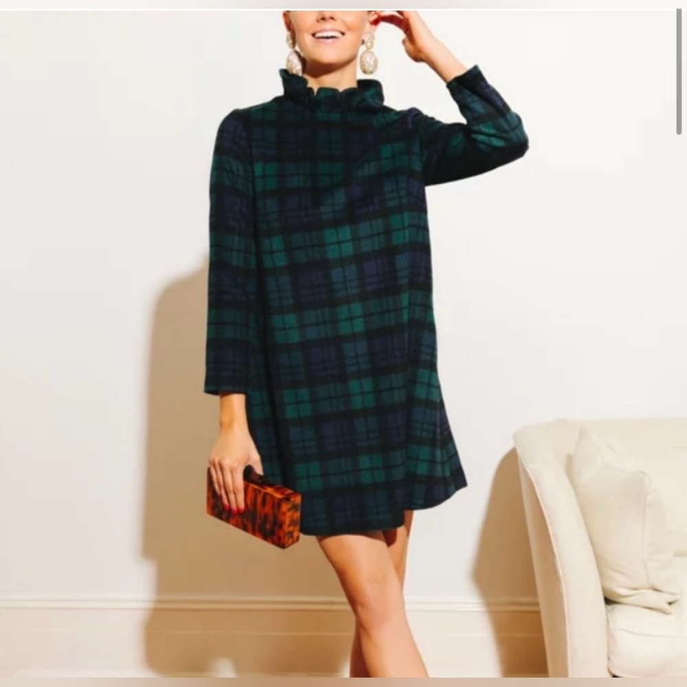Tuckernuck Black Swatch Plaid dress